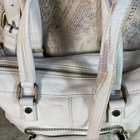 Joelle Hawkens Hunt Top Handle off-withe leather Bag - Picture 14 of 15